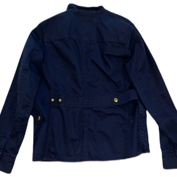 J. Crew Navy Rain-jacket Gold Buttons - Picture 2 of 3